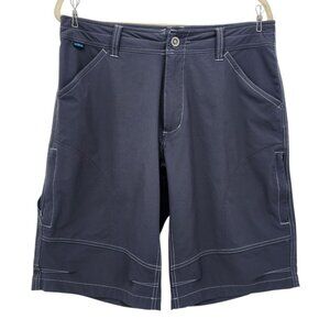 Kuhl Mens 34 Shorts Nylon Gray Outdoor Hiking Flat Front Pockets